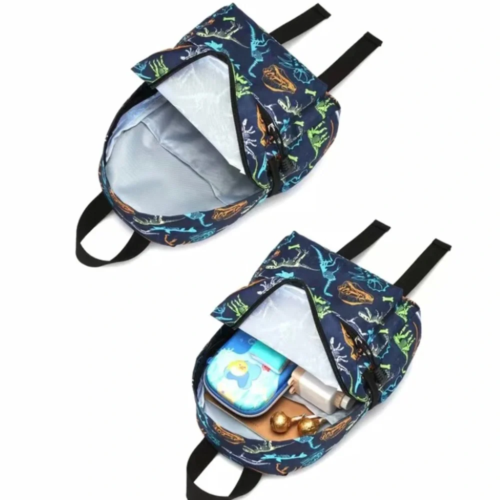 Kids Dinosaur Print Mini Backpack Blue School Preschool Bag Boys 10.6in NEW